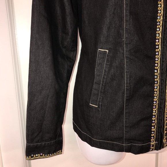 Victor Costa Embroidered Denim Jacket - Picture 7 of 13